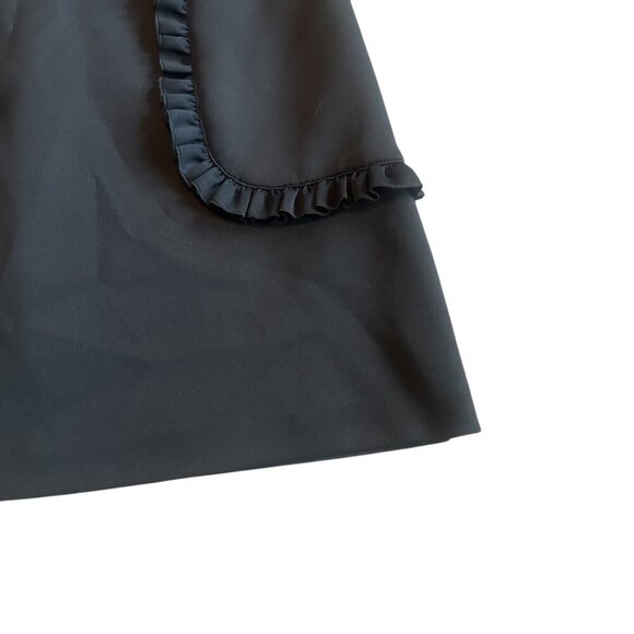 Betsey Johnson Black Shift Dress Daisy Buttons Mod Shift Fit Stretch Size 4 - Picture 6 of 14